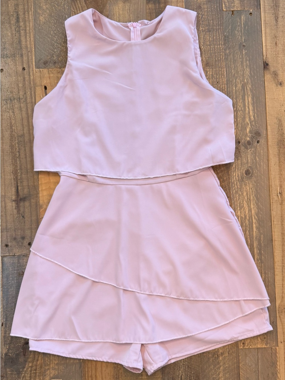 Amazon Girls Light Pink Layered Romper Dress